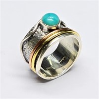Silver Turquoise(0.5ct) Ring