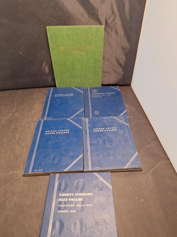 Silver Dollar And Mercury Dime Collection Books