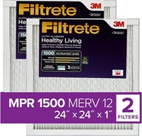 Filtrete 24x24x1  MPR 1500  MERV 12  2-Pack