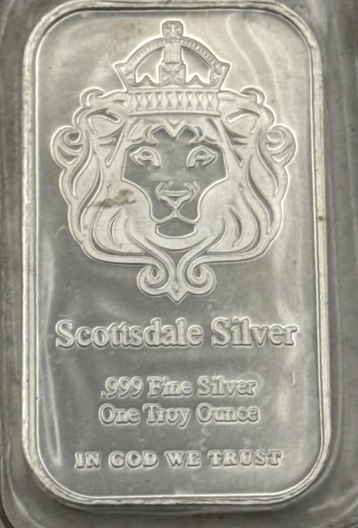 (Y) 1oz  Silver Bar Scottsdale