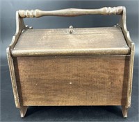 Antique Wooden Sewing Box