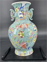 MCM Chinese Vase w Tray