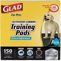 GLAD Black Charcoal Puppy Pads, 150 count