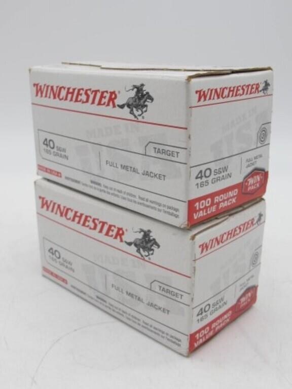 200 RDS WINCHESTER 40 S&W  165 GR FMJ