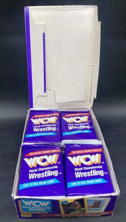 (S) WCW trading cards wax packs sealed 1991 36 ct