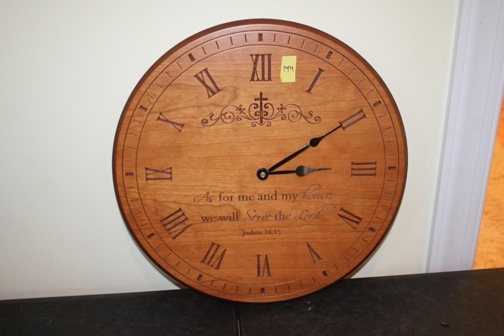 Wood clock- Joshua 24:15