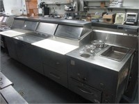 11' 6" REFRIGERATED PREP UNIT W/ STEAM TABLE