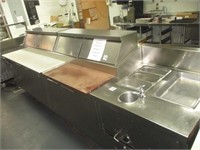 141 REFRIGERATED PREP UNIT W/ STEAM TABLE