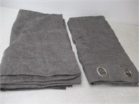 2-Pk 52"x90" Sun Blk Blackout Curtains, Grey