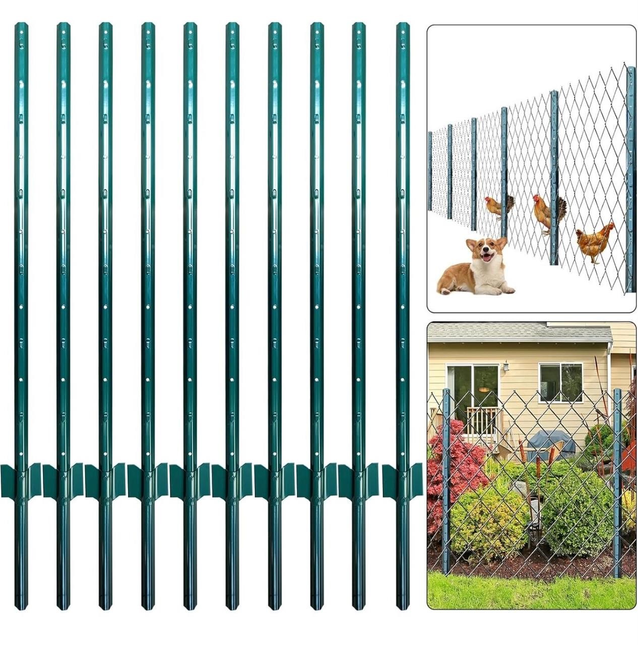 ($70) Thealyn Fence Posts 4 Feet,Pack of 10,M