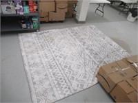 $200 - "Used" 10'x8' Area Floor Rug, White/Grey