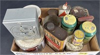 Lot Of Vintage Tin & Small Esso Safe Bank