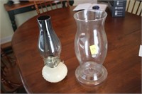 Oil lamp, hurricane candlestick holder
