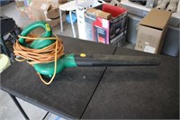 Electric blower with drop cord