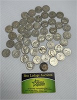 50 Washington Quarters - Silver