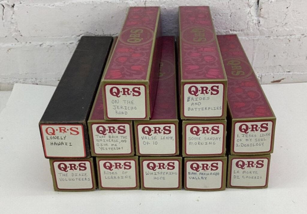 12 Vintage player piano rolls