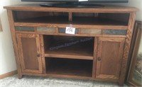 Corner TV stand 55 inches wide 38 inches tall