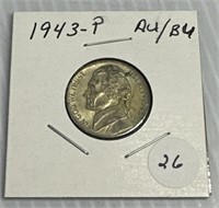 1943-D AU/BU Nickel Silver