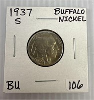 1937 S Buffalo Nickel BU