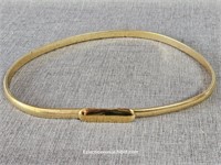 Stretchy Women's Belt Gold Tone Vintage Small