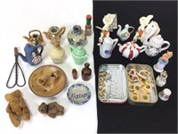 Vtg Mini. Ceramics, Pins & Other Trinkets