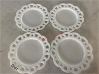 Milk Glass Plates (Dining Room)