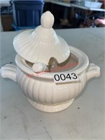 Ceramic Lidded Dish with Spoon (Dining Room)