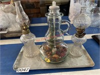 Vintage small oil lamps (Dining Room)