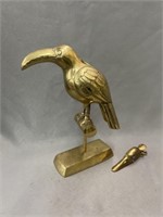Brass Toucan with Letter Holder