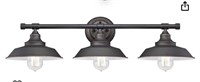 3-Light, Oil Rubbed Bronze with White Shades