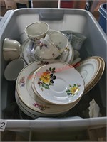 Tote of Assorted China (dining Room)