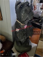 21" Wood Carving of Scottie Dog (dining room)