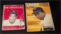 Frank Robinson & Joe DiMaggio Baseball Magazines