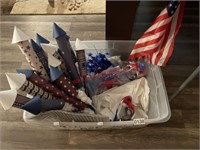 Tote Full of 4th of July Decorations (Living Room)