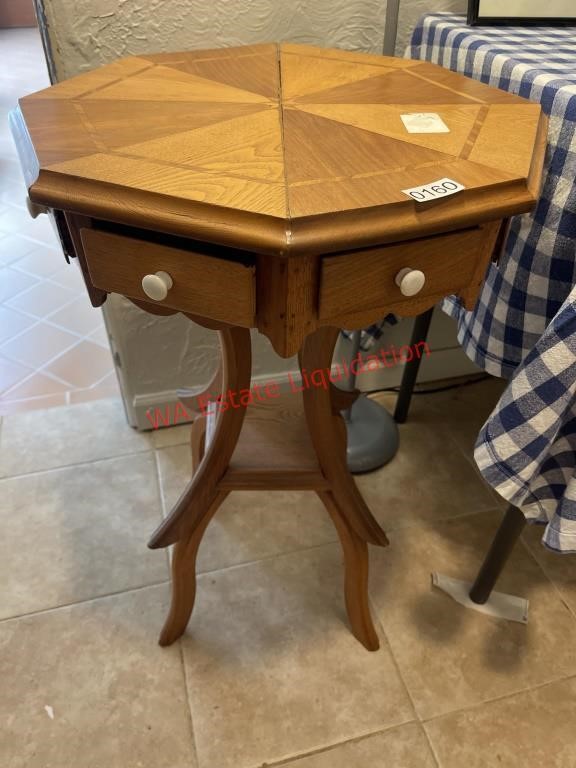 Octagon Top wood End Table