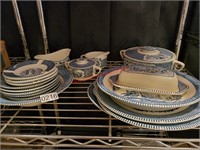 Currier and Ives Dishes (Hallway)
