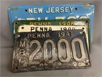 (5) Early License Plates
