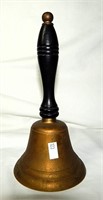 Vintage  Brass Wood Handle Bell