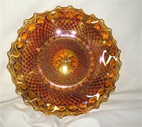 Vintage Marigold Carnival Glass Platter