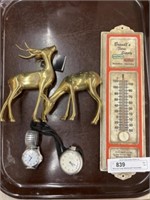 Wrist and Pocket Watches with Thermometer