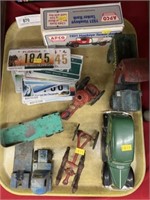Miniature License Plates with Cast Metal Vehicles