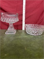 Crystal glass candy bowl and bowl