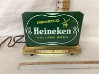 Vintage Heineken Bar Top Beer Light, Working,