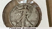 1945 standing liberty half dollar silver coin