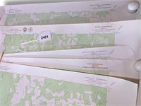 Vintage Oregon Coast Quadrangle Map Lot