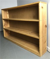 Pine Shelving Unit or Bookcase 3 Shelves Solid