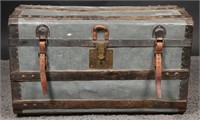 1868 Dome Top Blue Trunk