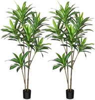 6FT Artificial Dracaena Trees - Set of 2