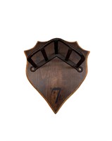 Iron Harness / Tack Bracket #7 On Wood Shield Back