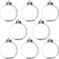 Clear Glass Ball Ornaments 80mm